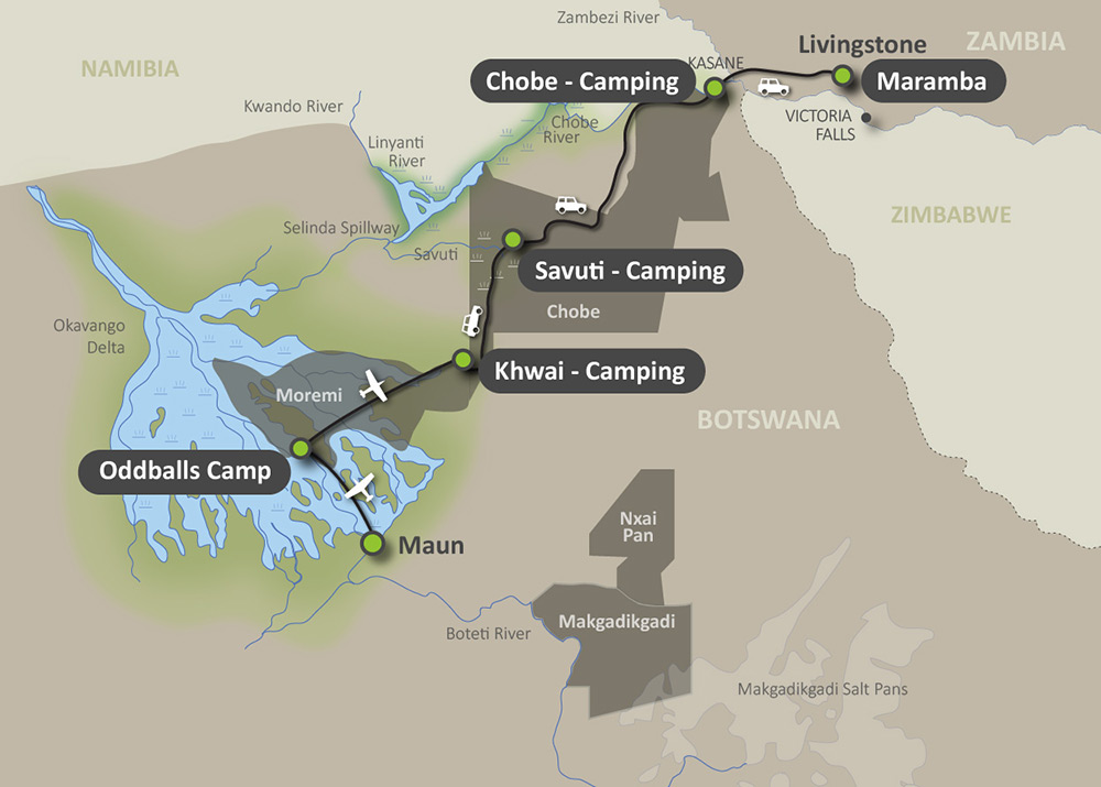 Map of the Buffalo Safari
