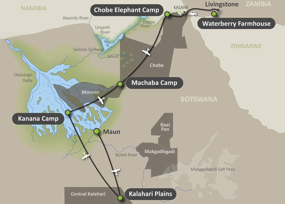 Map of the Family Value Safari