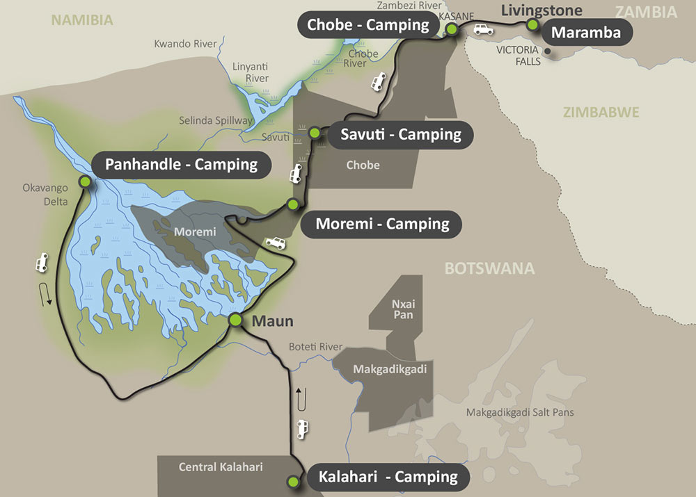 Map of the Wildlife Encounter Safari