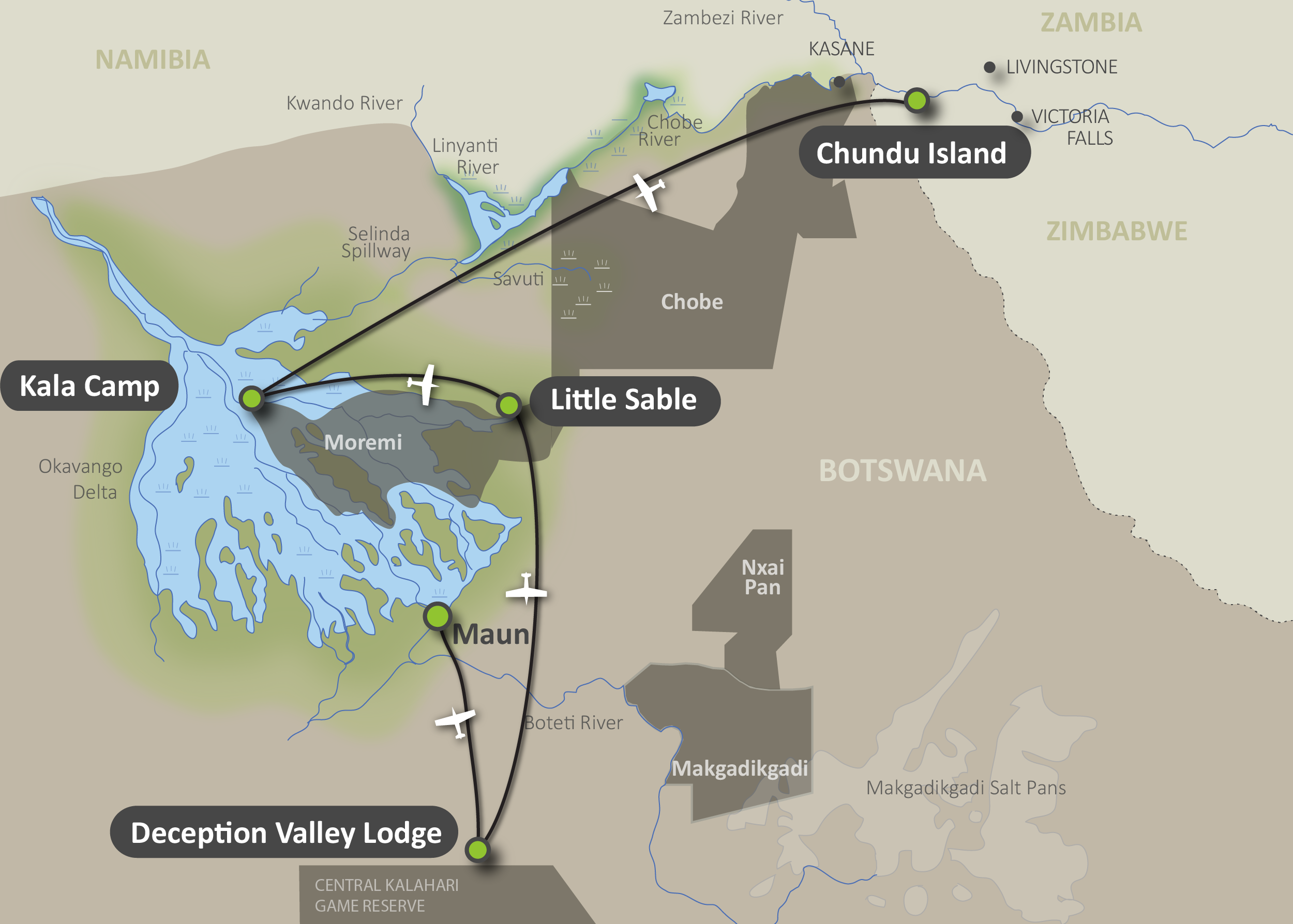 Map of the Call of the Wild Safari