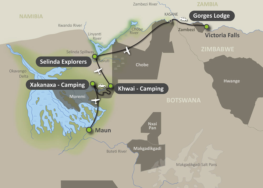 Map of the Miracle Rivers Safari