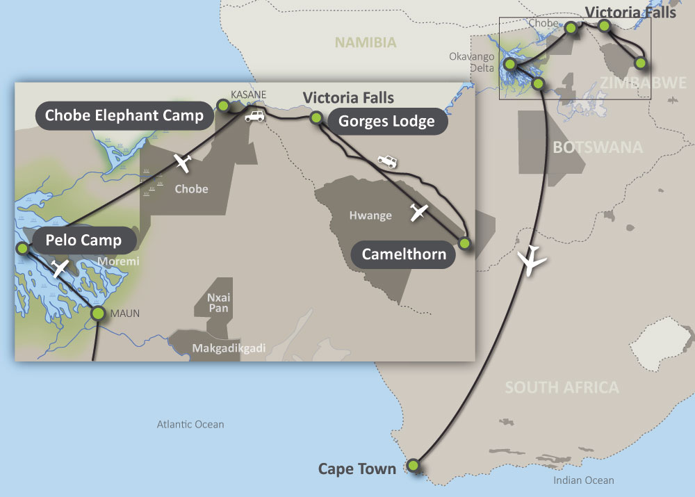 Map of the Wildlife Encounter Safari